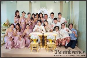 ชุดไทยเจ้าสาว ชุดไทยจักรพรรดิ์ เช่าที่แบมบี้ เวดดิ้ง ห้วยขวาง